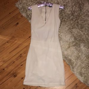 Lulus White Sleeveless V-Neck Mini Dress